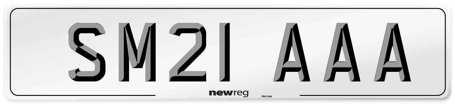 SM21 AAA Number Plate from New Reg